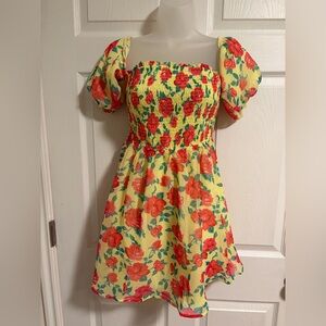 Betsey Johnson Floral Yellow Dress